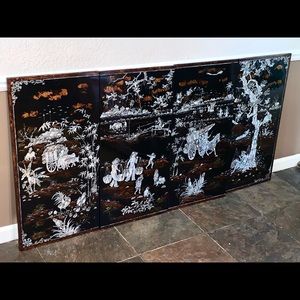 Vintage Asian Mother of Pearl Wall Art